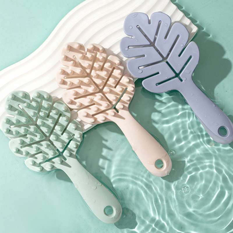 Dry Brush Body - Leaf Shape Silicone Shampoo Brush Head